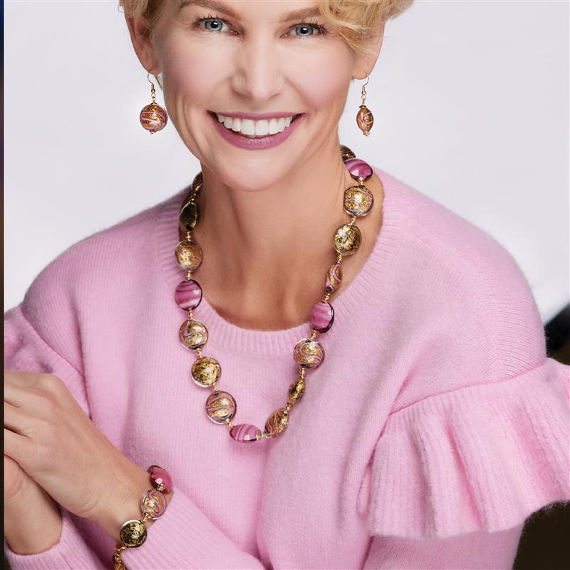 Rosa Splendoro Murano Necklace